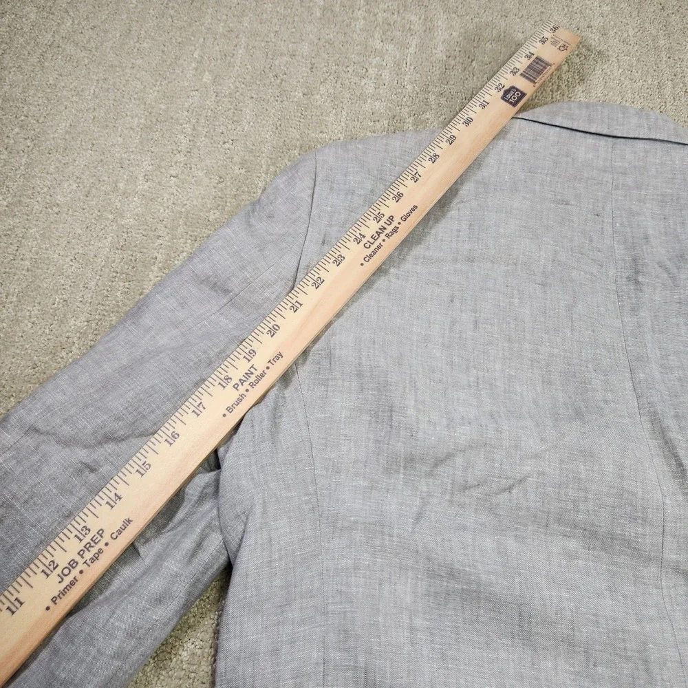 Tommy Hilfiger Blazer Men 46 Long 100% Linen Gray Unstructured NEW Lightweight